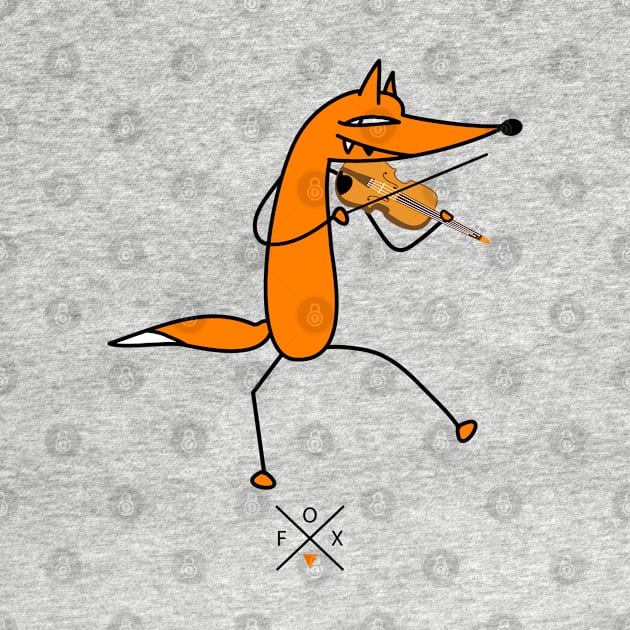 Fox and violin by spontania